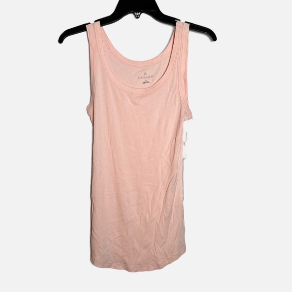 NWT Caslon Pink Cotton Tank Top - Picture 3 of 6